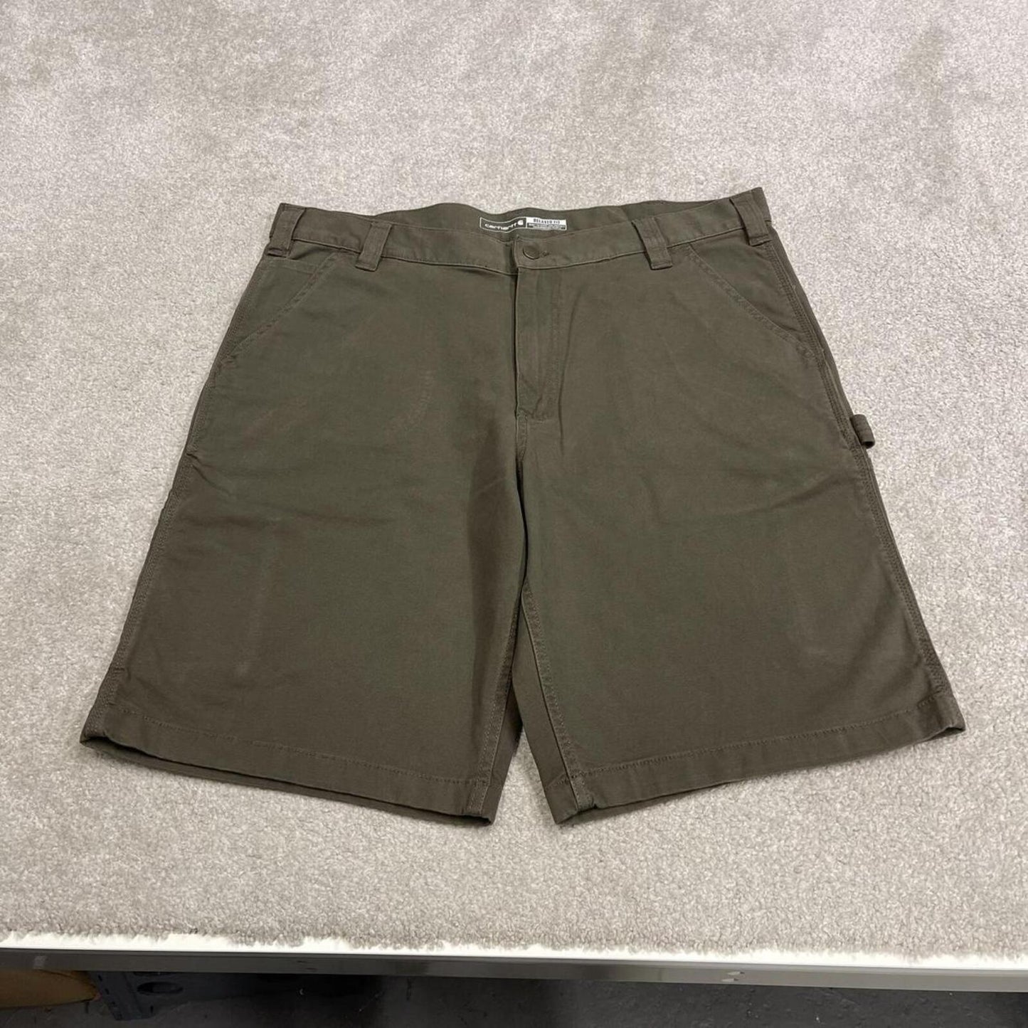 Carhartt baggy cargo shorts carpenter green Relaxed fit canvas skater style work shorts