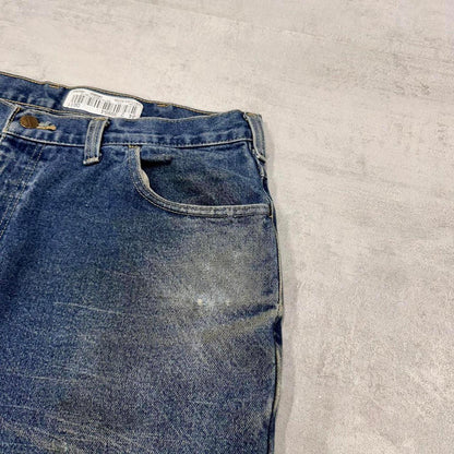 Blue Carhartt FR jeans W36L32 loose blue denim 90s style jeans