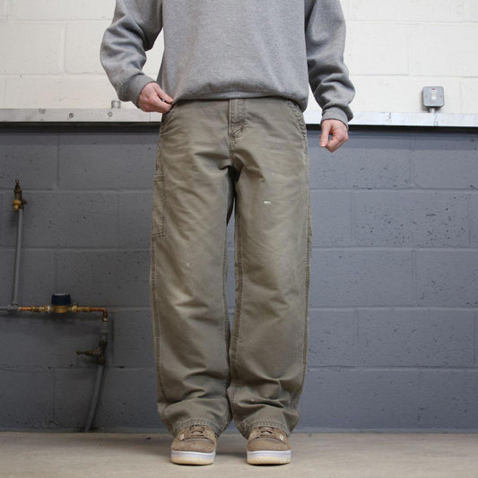 Y2K baggy fit Carhartt work pants wide leg khaki Loose skater cargo carpenter trousers
