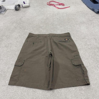 Dickies loose cargo shorts faded green Chino style skater shorts loose leg festival