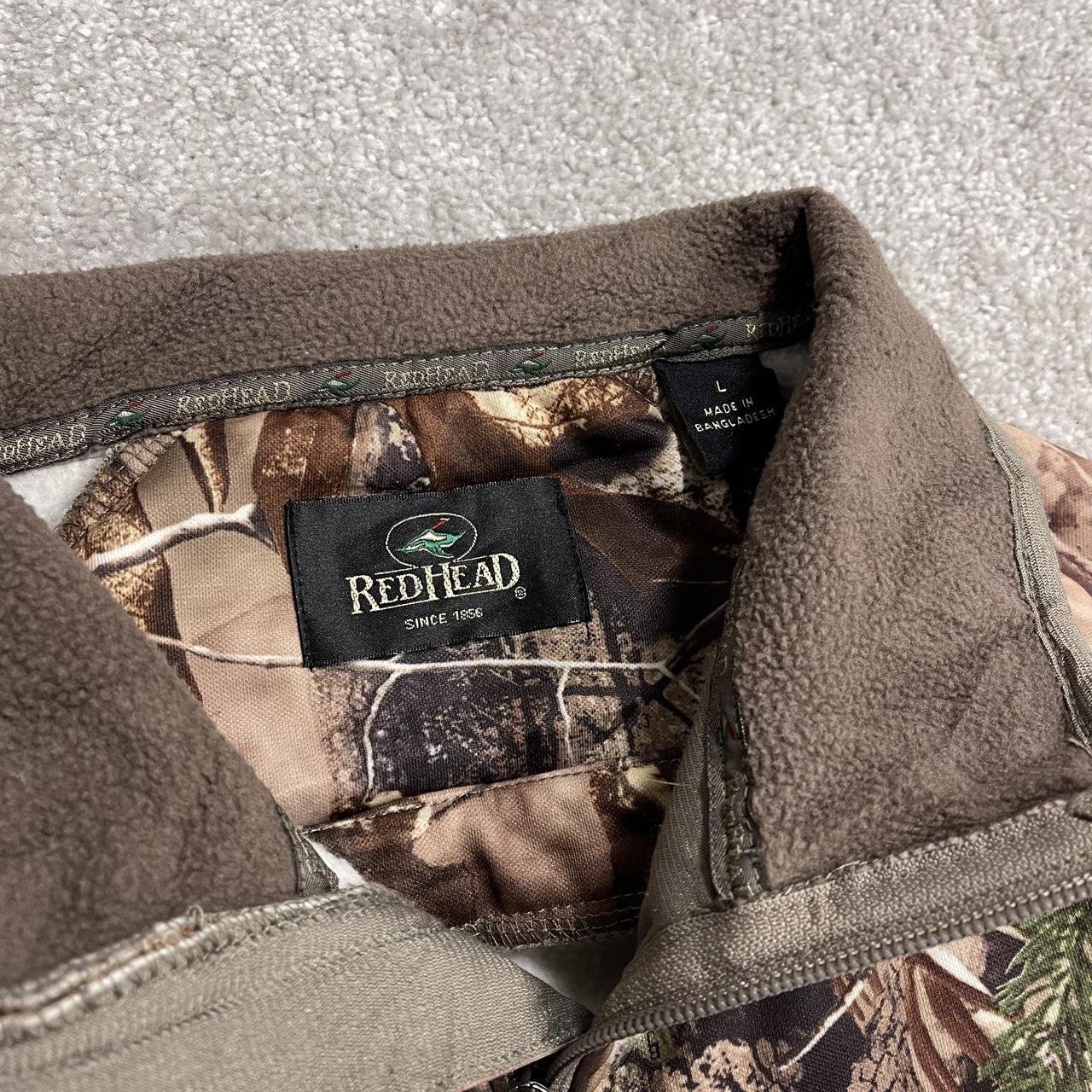Realtree camo windbreaker fleece jacket brown Full zip y2k adjustable technical camouflage coat