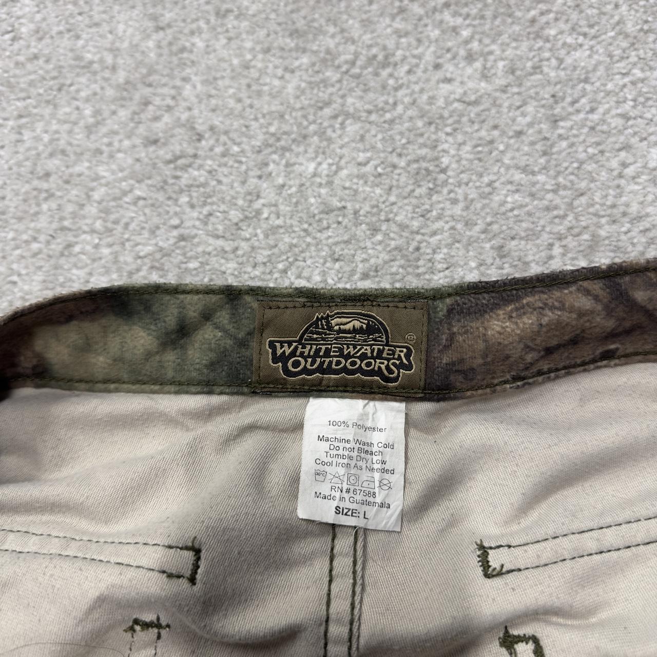 Y2K fleece camo cargo pants khaki Straight fleece whitewater outdoors camouflage utility trousers