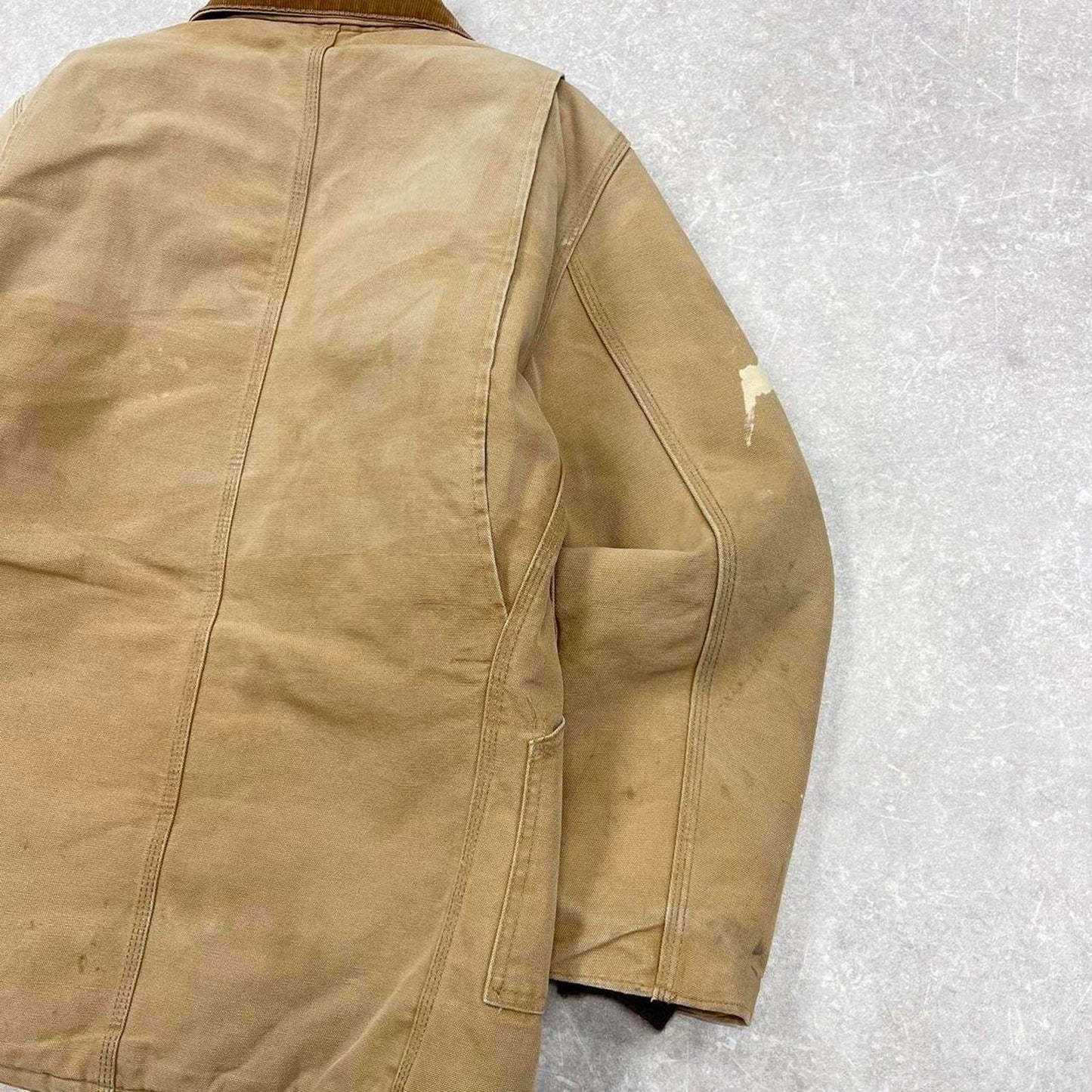 Vintage Carhartt arctic jacket Small tan canvas 90s style worker jacket