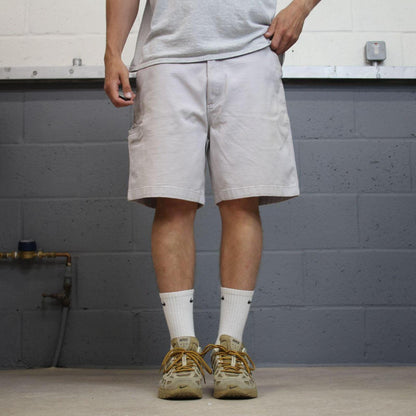 Carhartt cargo shorts canvas lilac grey Canvas relaxed fit skate style work shorts