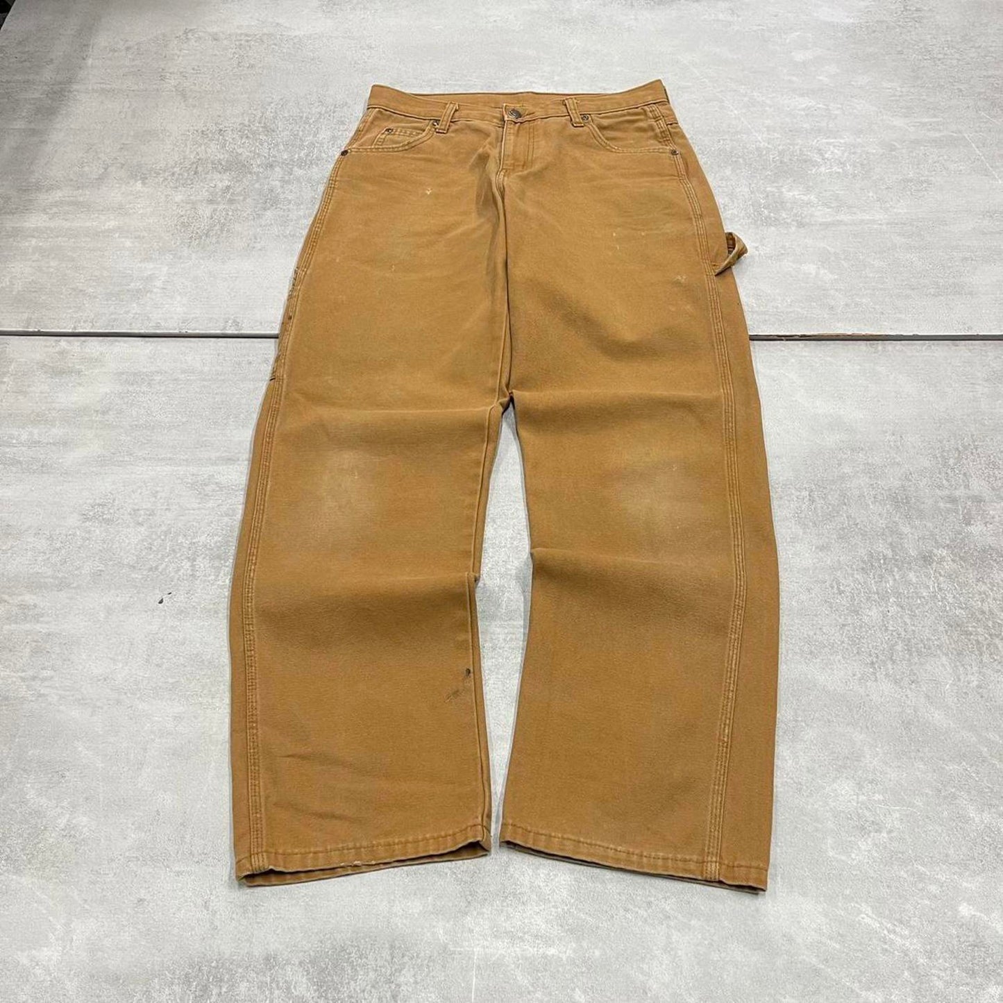Dickies carpenter jeans W30L31 loose tan brown canvas cargo skater style pants