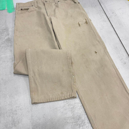 Dickies carpenter jeans W33 L32 beige canvasy skater style carpenters
