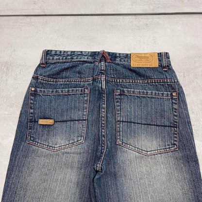 Embroidered N&MS Unltd jeans W30L30 y2k style big stitch design