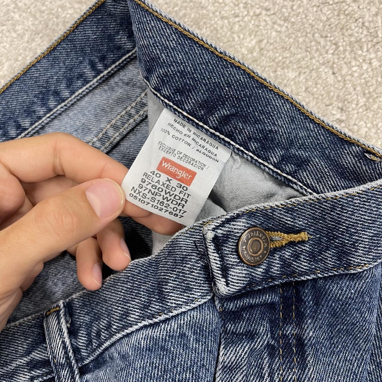 Wrangler jeans y2k blue straight leg denim 100% cotton