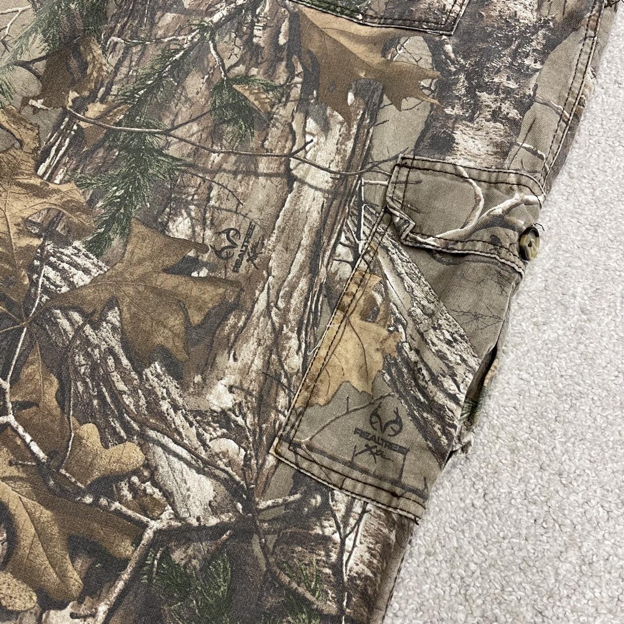 Realtree baggy camo cargo pants wide leg Y2K khaki camouflage outdoors hunting utility trousers