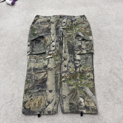 Vintage Mossy Oak baggy camo cargo pants green Loose leg camouflage Y2K hunting style trousers