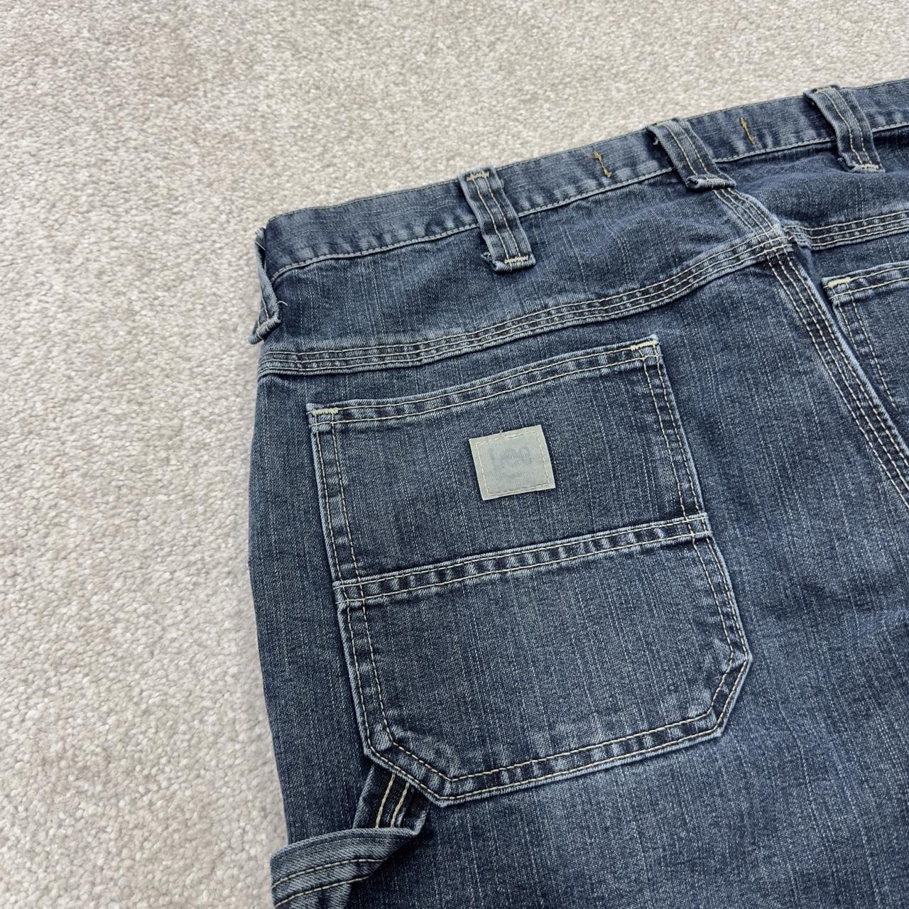 Vintage Lee denim carpenter jeans y2k blue Loose straight leg skater style utility workwear trousers