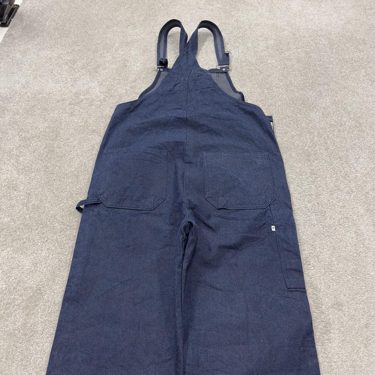 Vintage dungarees 00s denim overalls blue W36