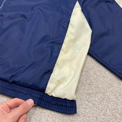 Vintage Adidas technical windbreaker bomber jacket XL men's navy y2k 00s style full zip boxy coat