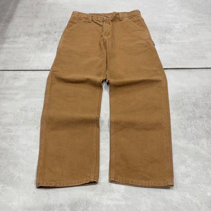 Vintage Tan baggy Carhartt carpenter jeans W36L30 1999 skater style loose leg cargos
