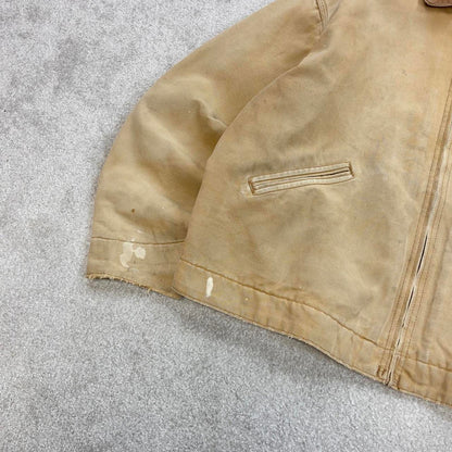 Vintage tan Carhartt Detroit jacket XL blanket lined boxy cropped fit