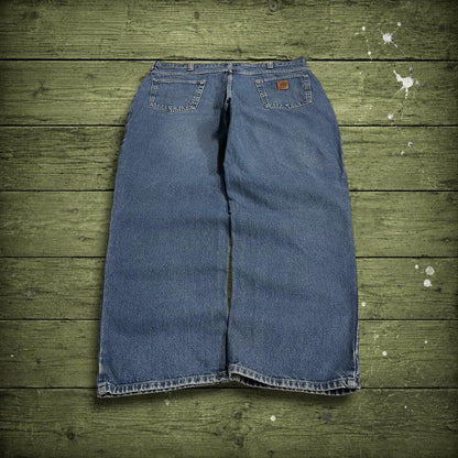 Vintage Carhartt jeans y2k denim blue Loose relaxed fit 5 pocket work pants
