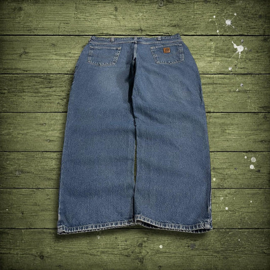 Vintage Carhartt jeans y2k denim blue Loose relaxed fit 5 pocket work pants