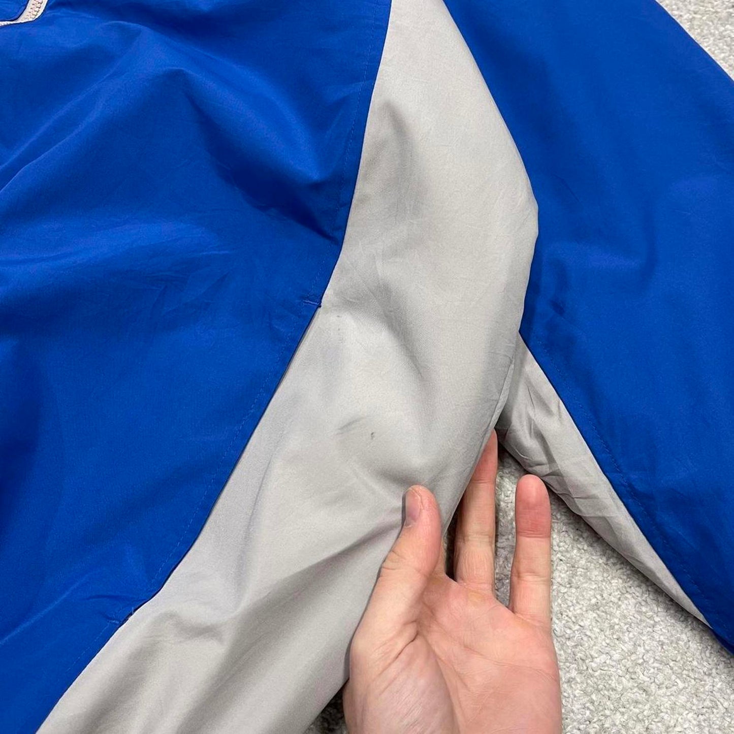 Vintage y2k Nike Team reversible technical windbreaker jacket blue grey Padded adjustable tech coat