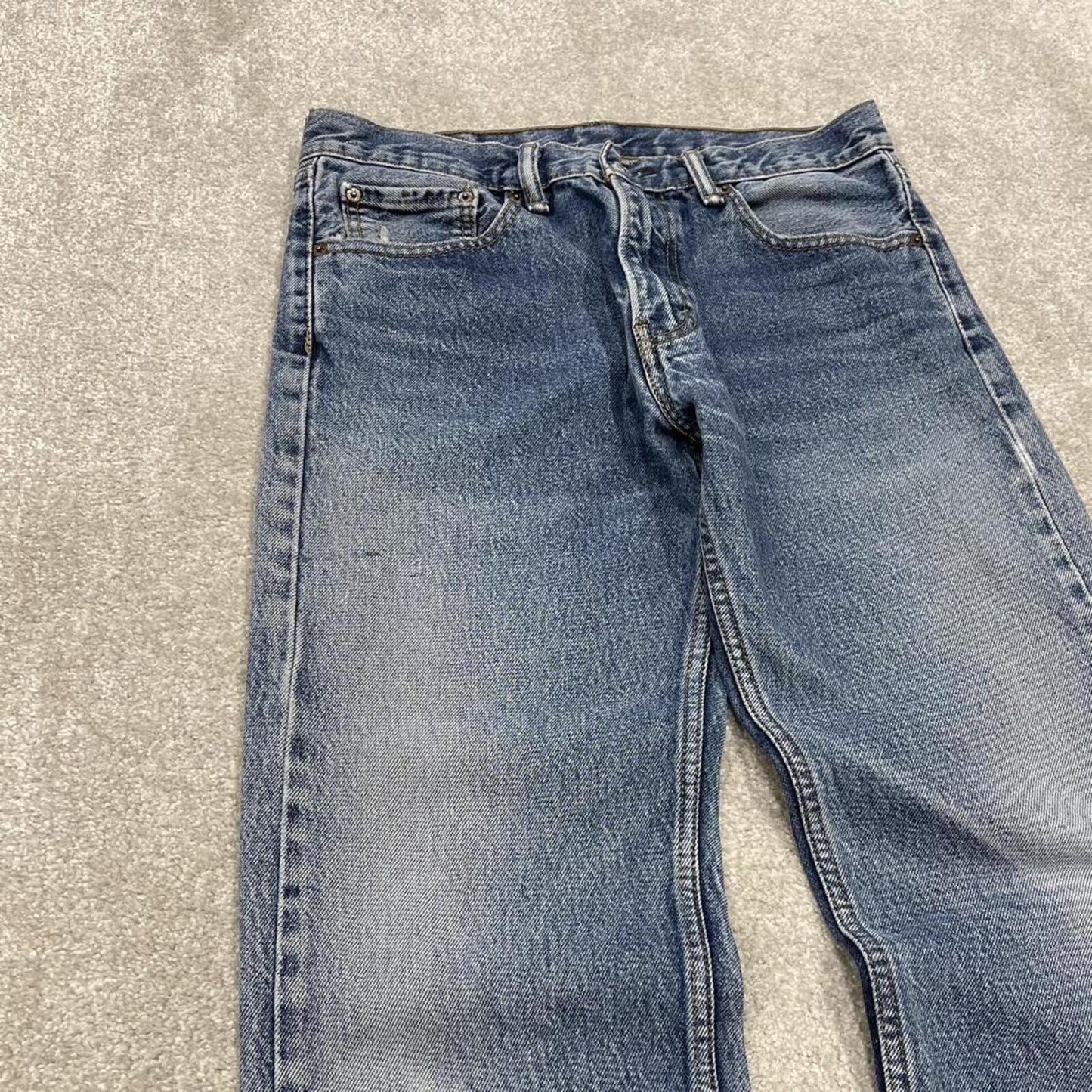 Y2k Levi's 505 jeans blue 32x34 Straight denim pants red tab logo 100% cotton