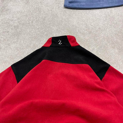 00s Izod technical fleece XL Men's Red y2k style 1/4 zip autumn pull over Sportswear