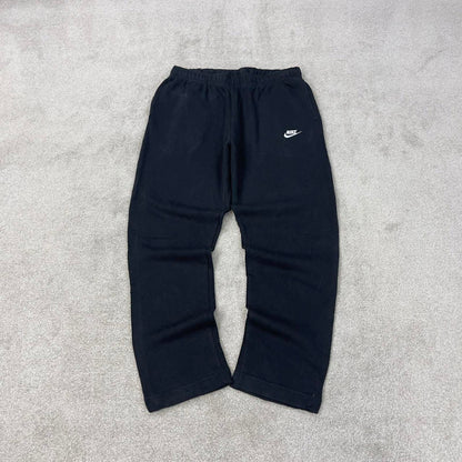 Black Nike joggers XL Swoosh logo y2k style sportswear track pants straight leg