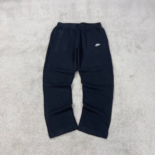 Black Nike joggers XL Swoosh logo y2k style sportswear track pants straight leg