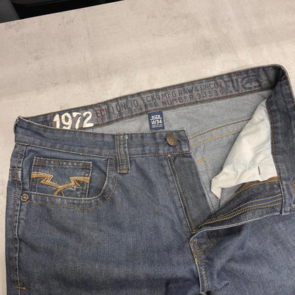 Blue baggy Ecko Unltd jeans W34 L31 loose embroidered y2k style jeans