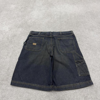 Baggy carpenter shorts denim cargo navy Old Navy Painter’s loose leg skater style surf jorts