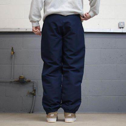 Navy Adidas trackies M y2k style sportswear track pants print logo