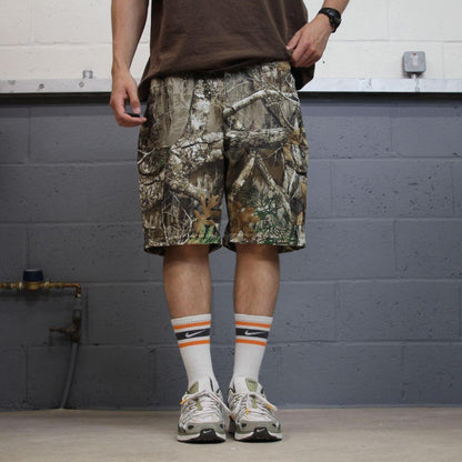 Realtree convertible camo cargo pants green Magellan loose floaty leg camouflage trouser shorts