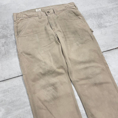 Beige Carhartt carpenter pants W36L30