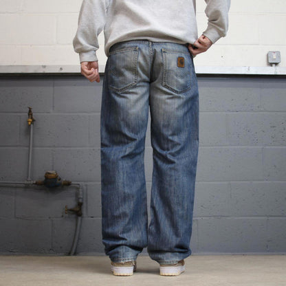 00s Carhartt jeans 90s skater style W32L32 blue denim 5 pocket workwear jeans