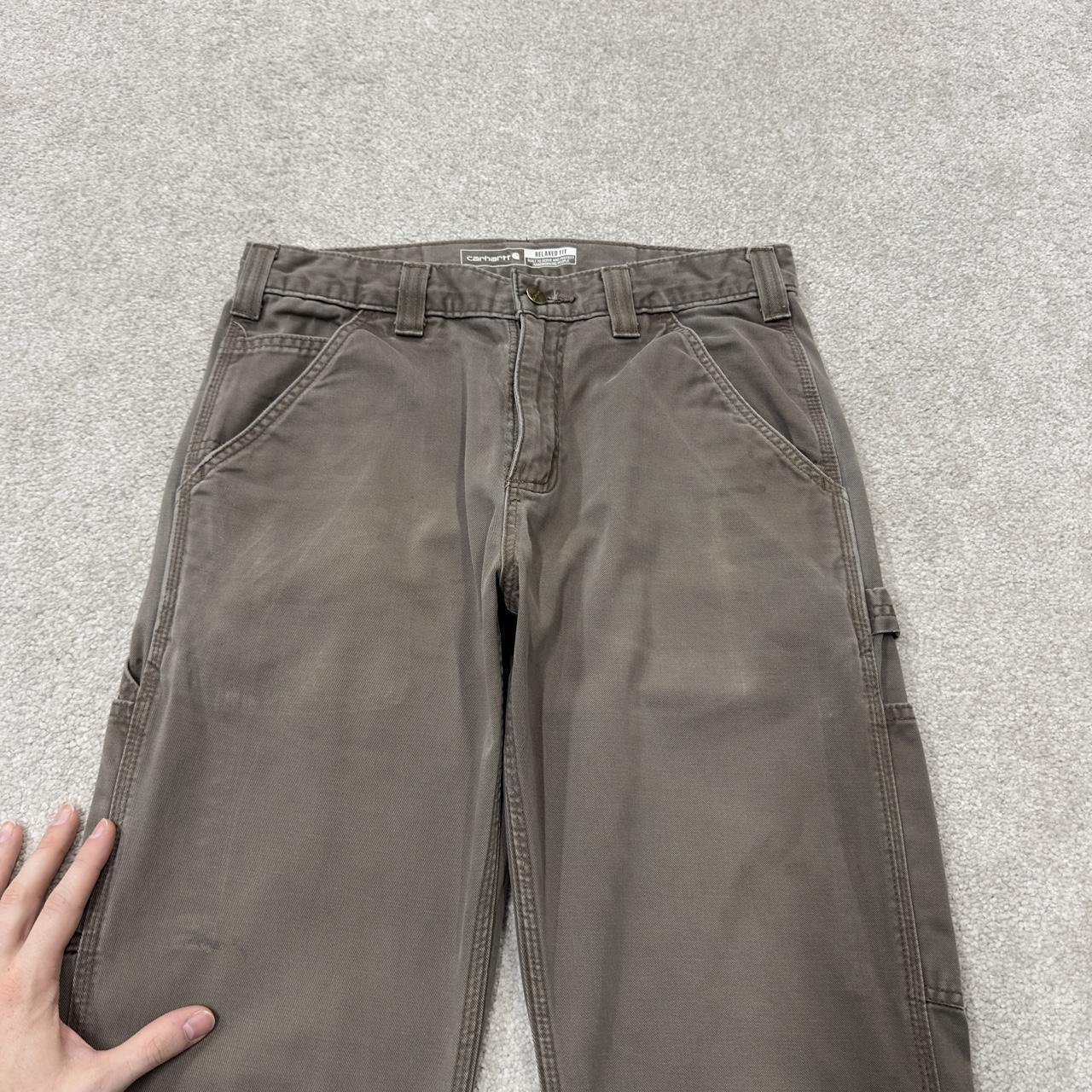 Carhartt carpenter pants relaxed y2k khaki Straight leg skater style workwear pants