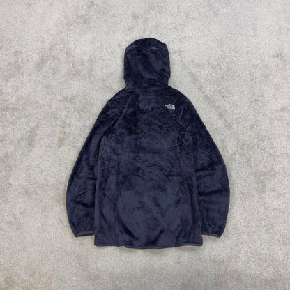 North Face technical hoodie fleece Small women's TNF purple grey full zip y2k style autumn