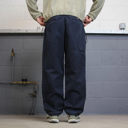 Y2K baggy pleated Dickies work pants faded navy Loose leg chino style carpenter skate trousers