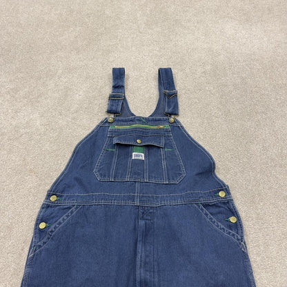 Vintage liberty dungarees 00s denim overalls blue loose leg festival skater wear