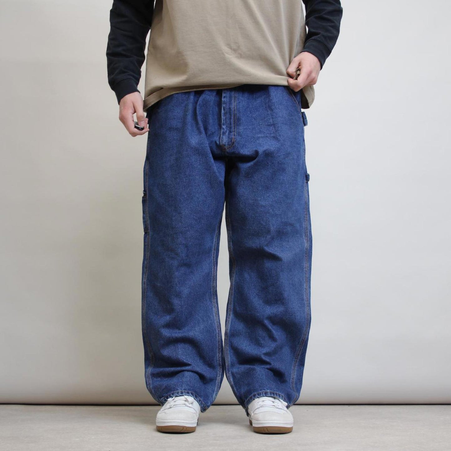 Denim carpenter skate jeans W42L30 loose Key cargo trousers patch logo