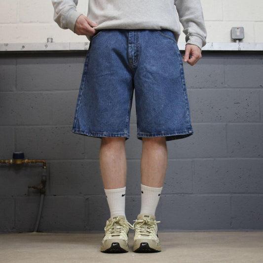 Lee Y2K denim shorts loose blue 100% cotton skate style summer shorts
