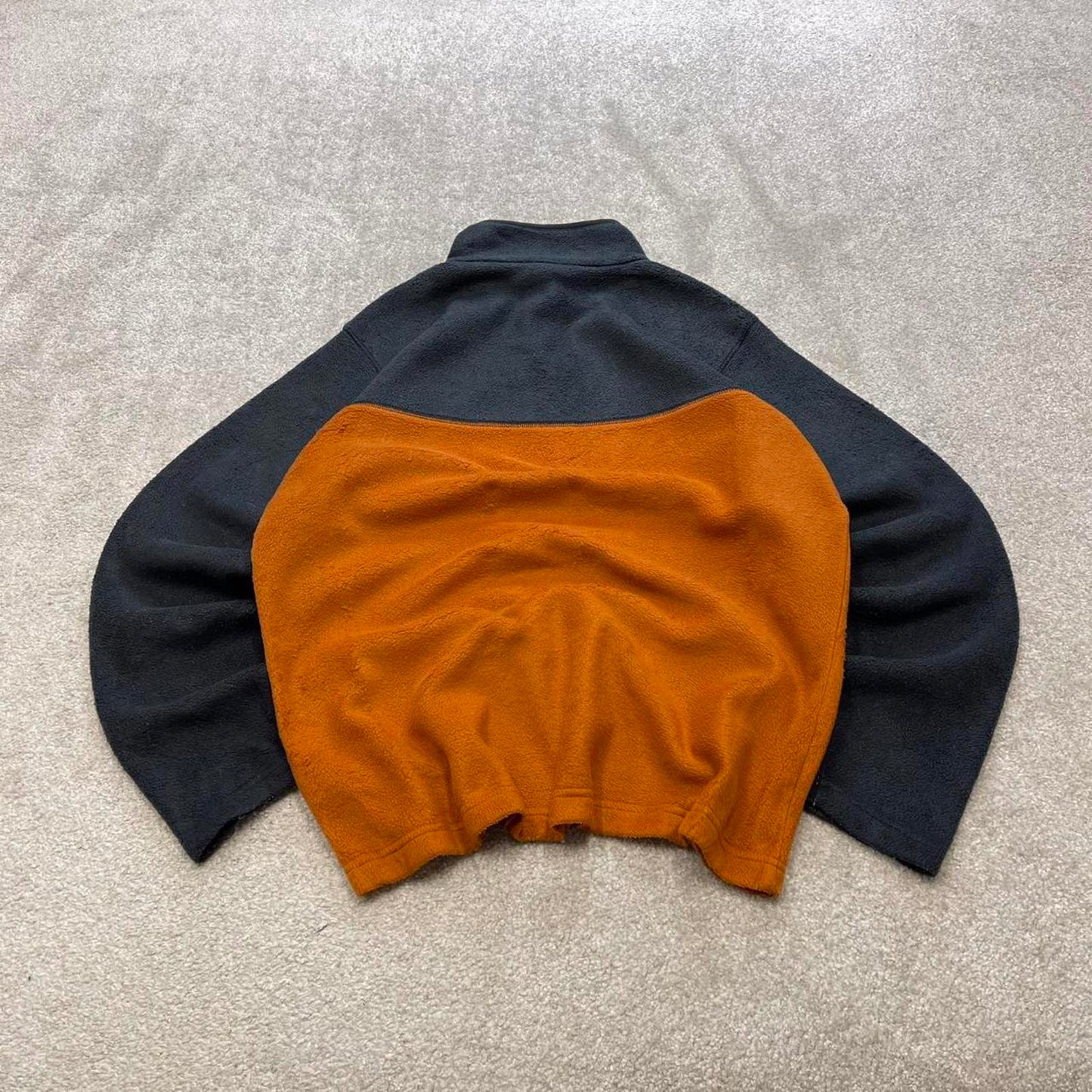 Orange Columbia technical fleece Medium y2k style snap T autumn popper pull over