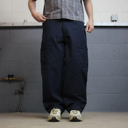Dickies baggy cargo pants W34L30 navy Chino style utility skate work trousers