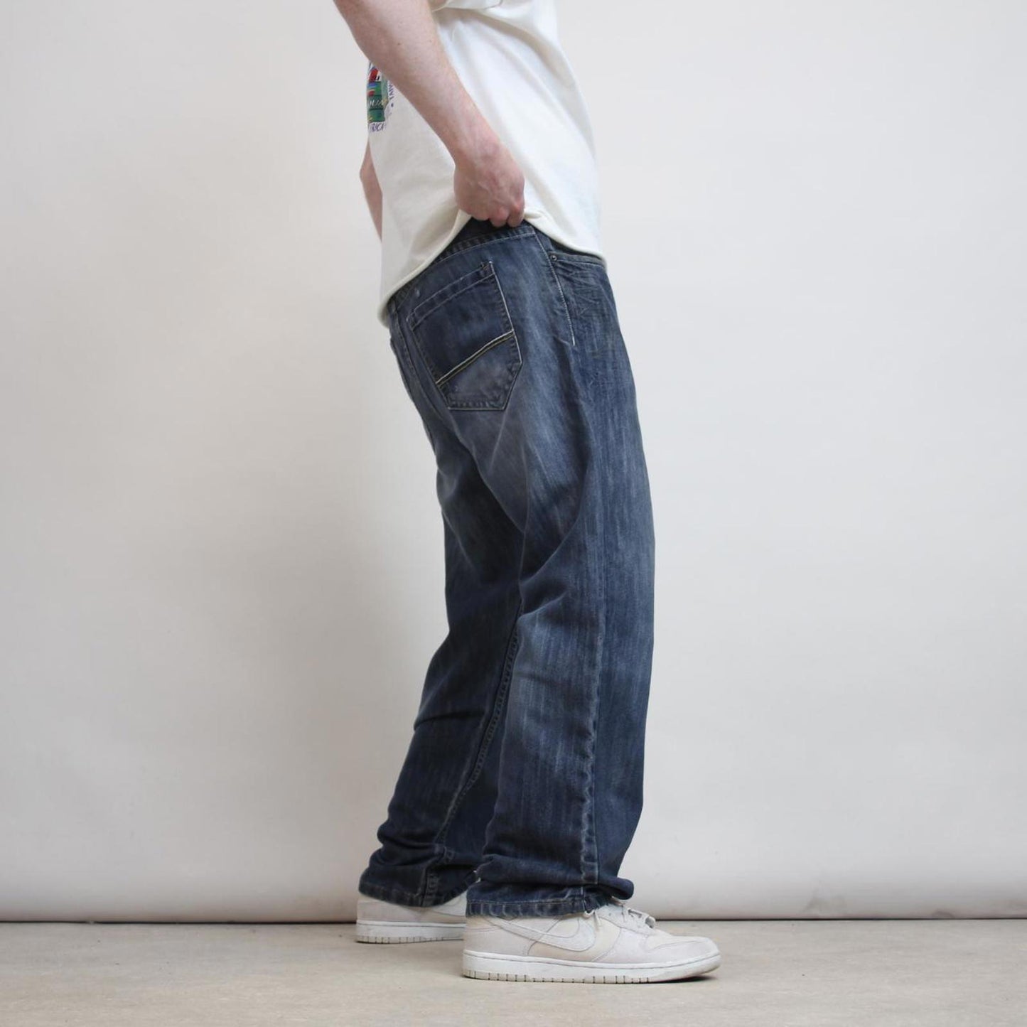 Mens loose Southpole jeans W36 L30 blue 90s style skater jeans