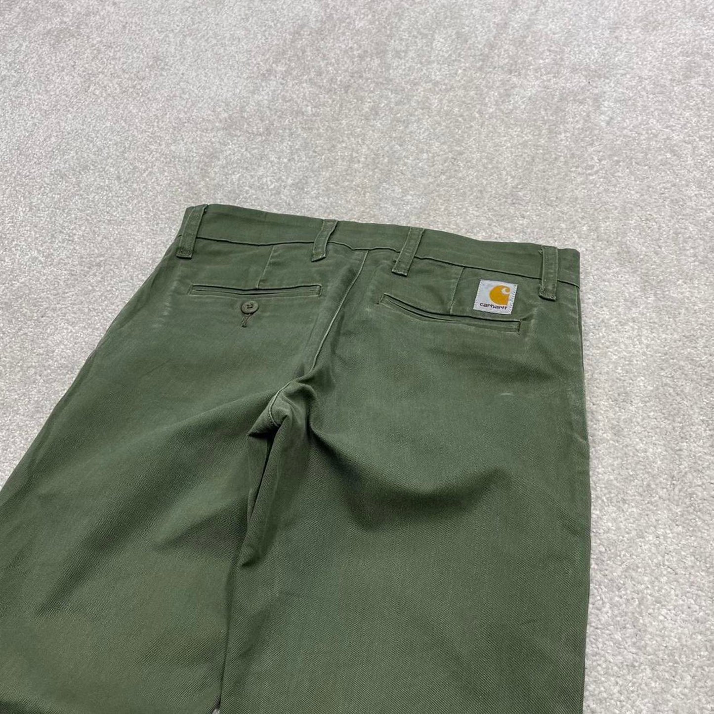 00s Carhartt WIP chino pants W28L32 green SID Pant skater slim work trousers utility