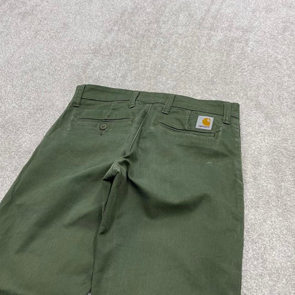 00s Carhartt WIP chino pants W28L32 green SID Pant skater slim work trousers utility