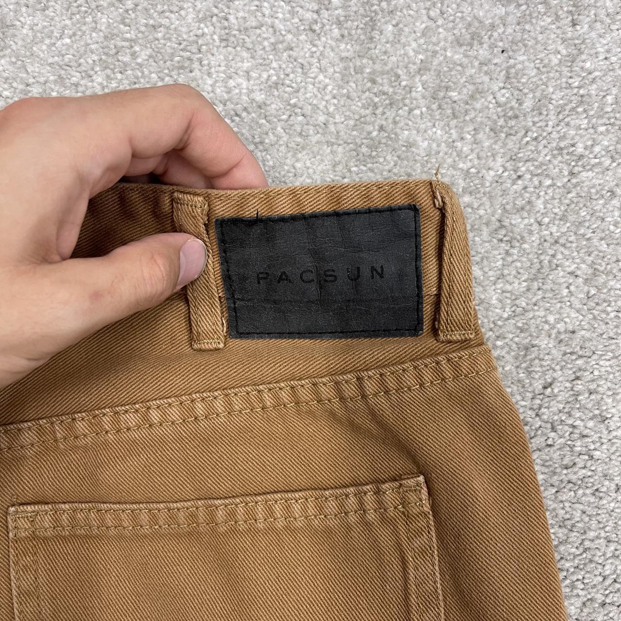 Y2K Pacsun denim utility shorts W30 tan brown carpenter Slim 100% cotton denim cargo jorts