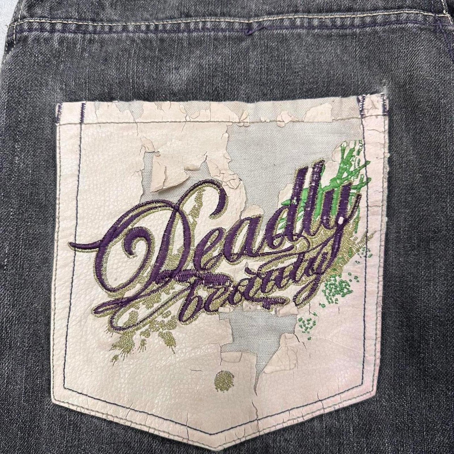Grey Raw Blue Denim Jorts W36