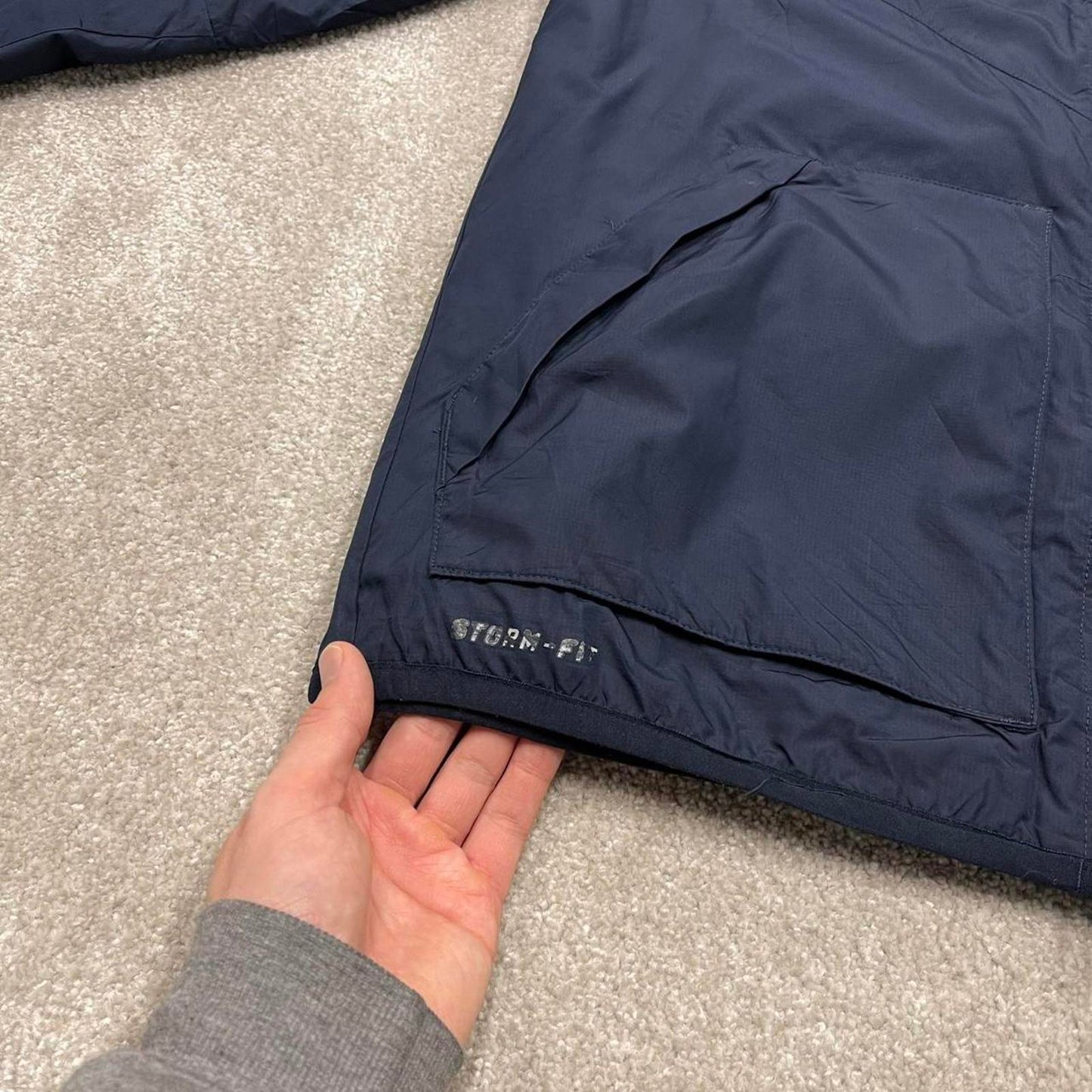 00s Nike technical windbreaker jacket Medium men's navy y2k hooded full zip up coat technical