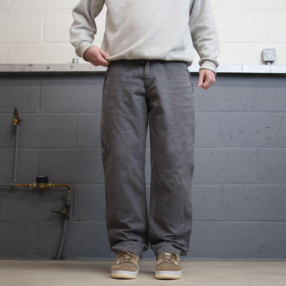 Carhartt carpenter jeans relaxed fit grey Loose canvas skate style workwear cargo pants