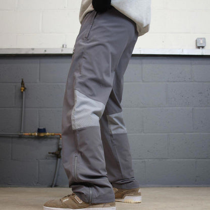 00s Under Armour tracksuit bottoms y2k M loose grey joggers embroidered logos gym wear trackies