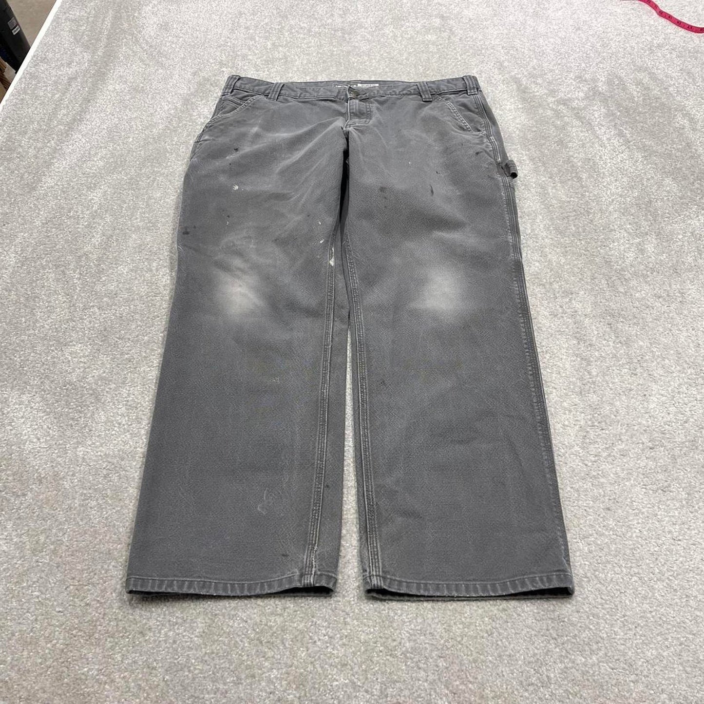 00s Carhartt carpenter jeans workwear W38L30 grey canvas 90s skater style loose cargo pants