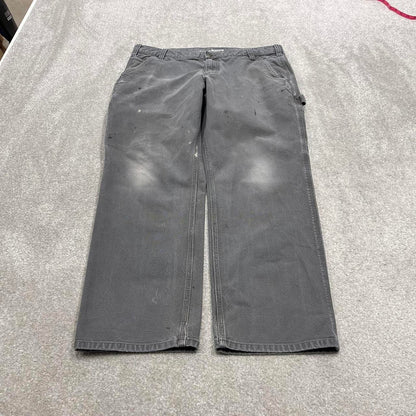 00s Carhartt carpenter jeans workwear W38L30 grey canvas 90s skater style loose cargo pants